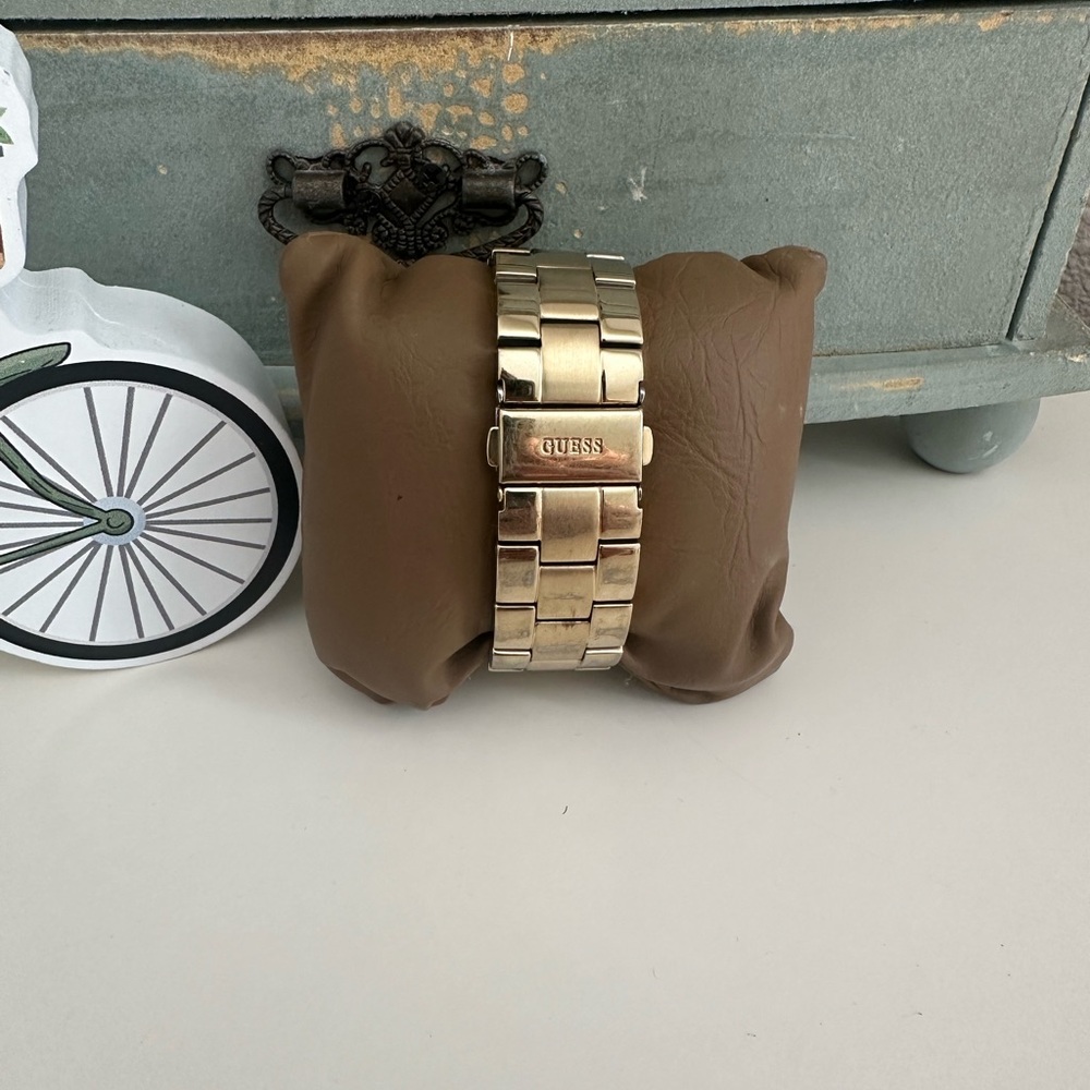 Vintage Guess Gold-Tone Watch with Crystal Accents - Picture 3 of 5